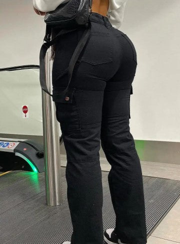 Dames Cargo broek™ - hoge taille en meerdere zakken