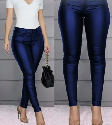 Dames Leren Stretchbroek ™ - Onmisbare Fashion